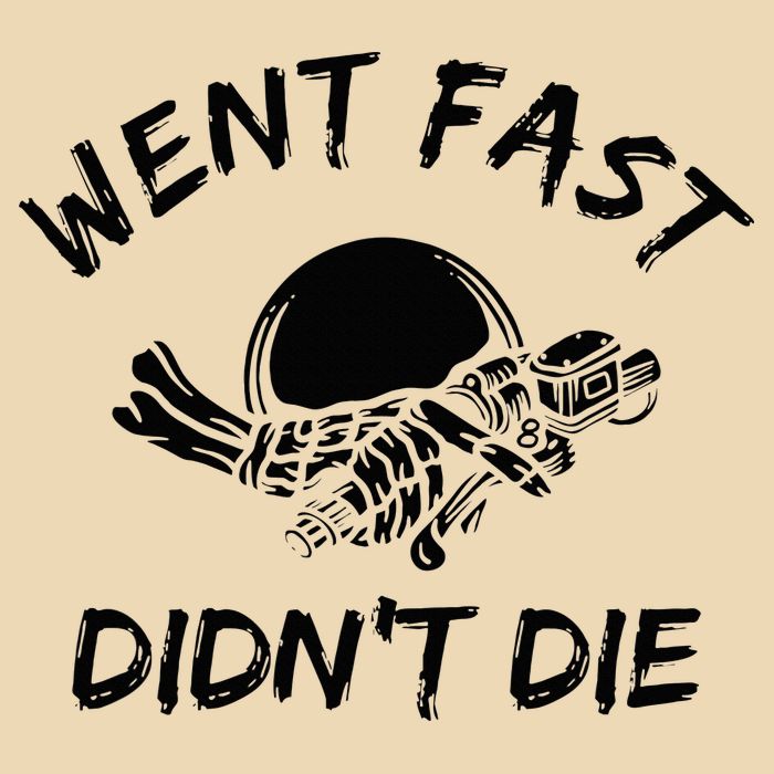 Went Fast DidnT Die Funny Race Car Dirt Bike Racing Drawstring Bag