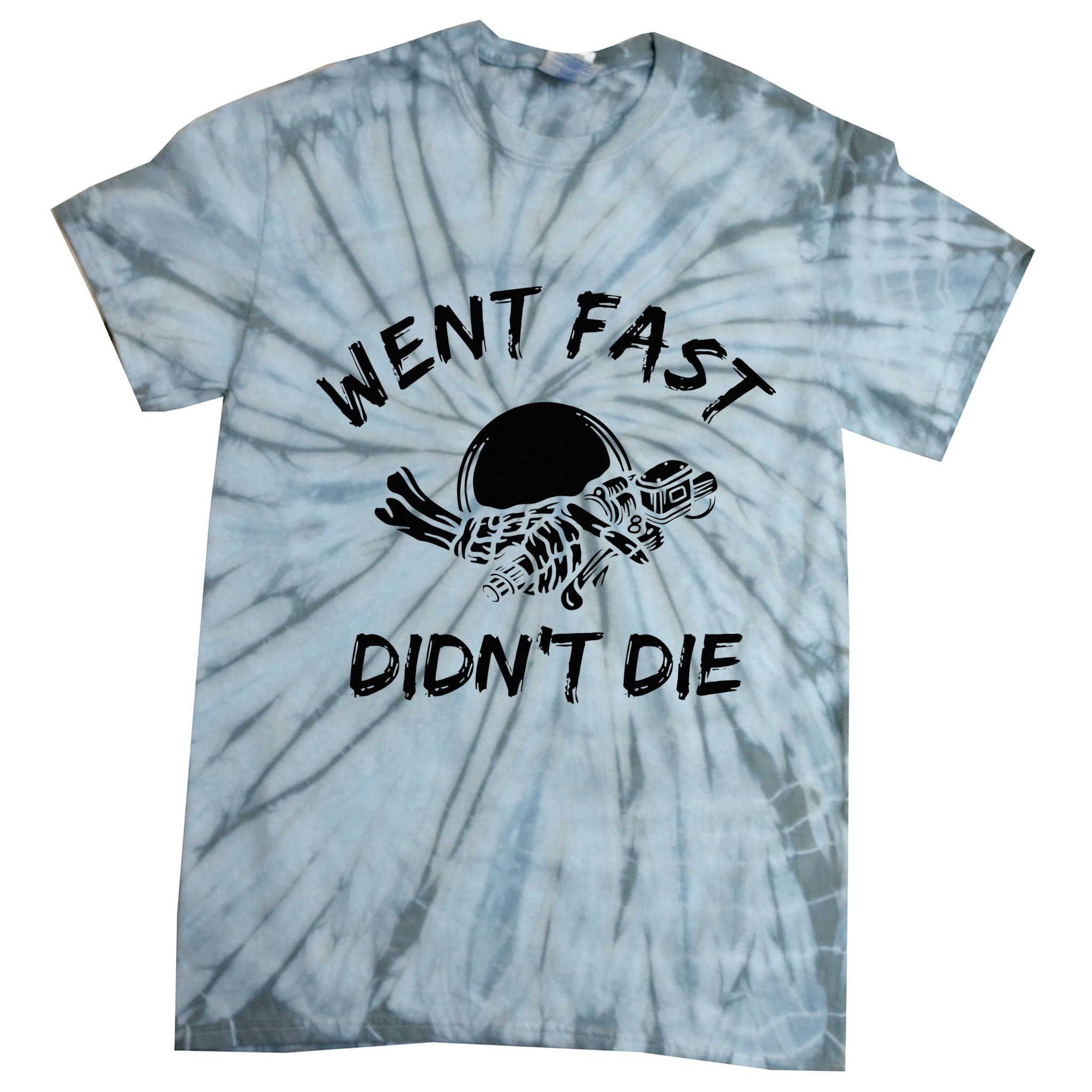 Went Fast DidnT Die Funny Race Car Dirt Bike Racing Tie-Dye T-Shirt