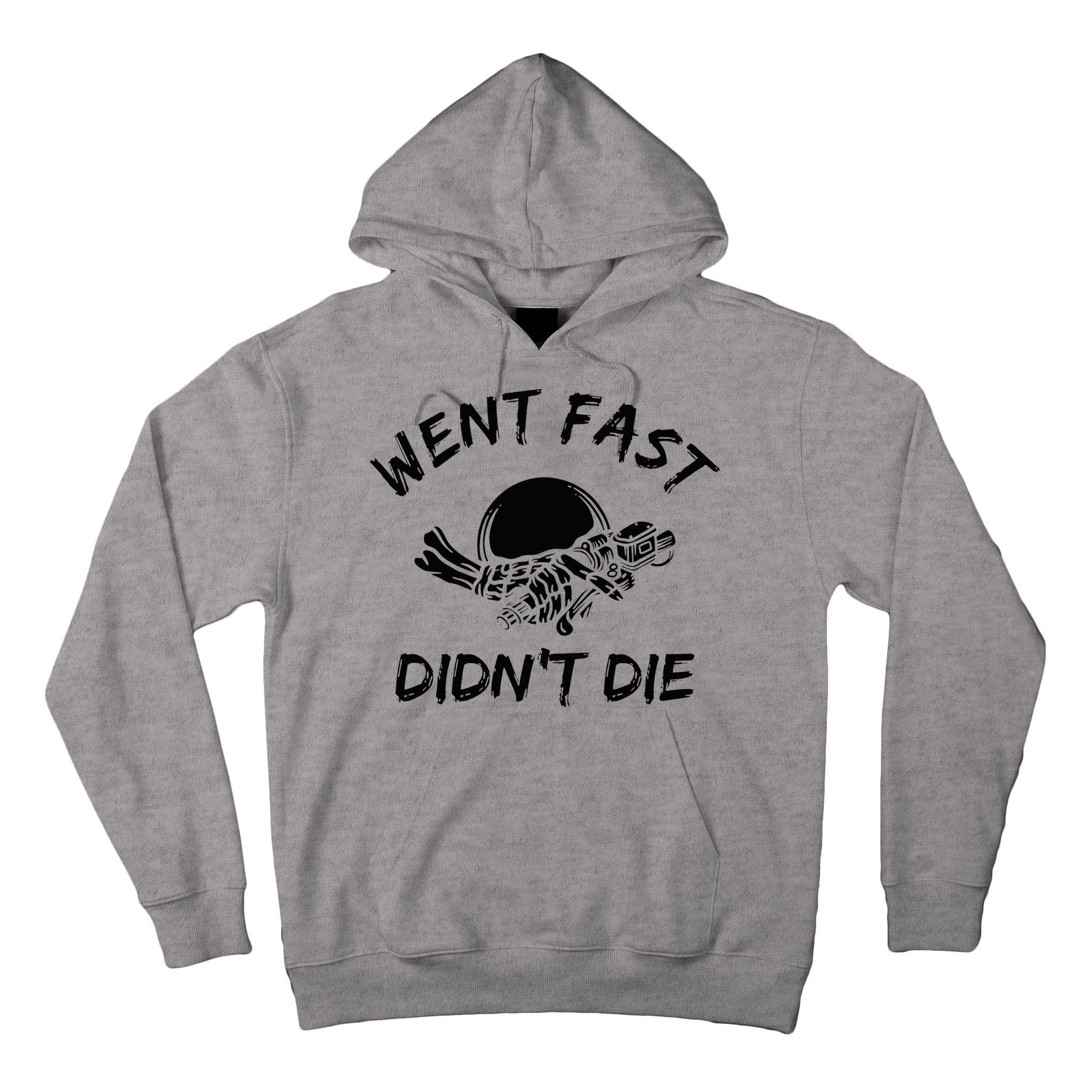 Went Fast DidnT Die Funny Race Car Dirt Bike Racing Tall Hoodie