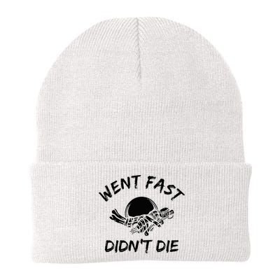 Went Fast DidnT Die Funny Race Car Dirt Bike Racing Beanie