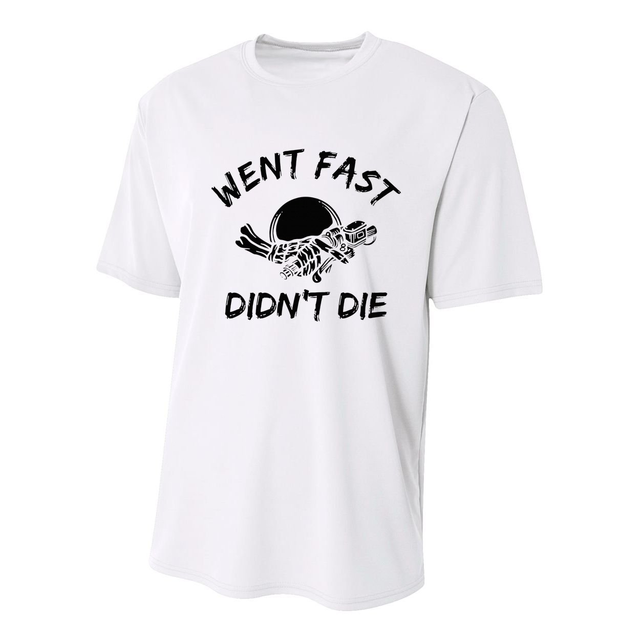 Went Fast DidnT Die Funny Race Car Dirt Bike Racing Youth Performance Sprint T-Shirt