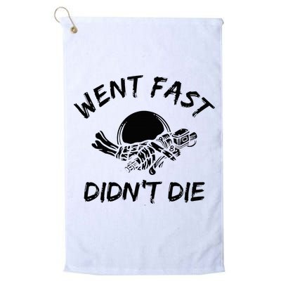 Went Fast DidnT Die Funny Race Car Dirt Bike Racing Golf Towel