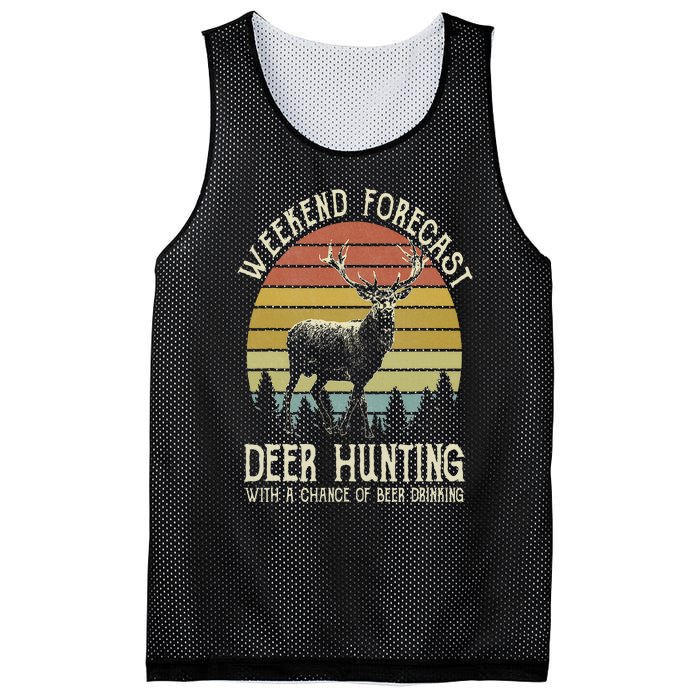 Weekend Forecast Deer Hunting With A Chance Of Beer Drinking Mesh Reversible Basketball Jersey Tank