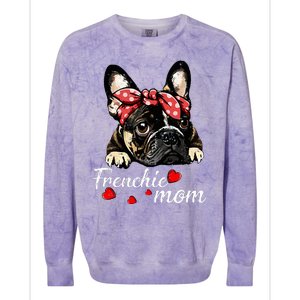 Women Frenchie Dog Mom French Bulldog Mom Love Mothers Day Colorblast Crewneck Sweatshirt