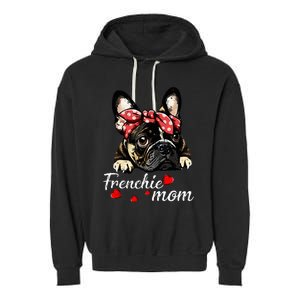 Women Frenchie Dog Mom French Bulldog Mom Love Mothers Day Garment-Dyed Fleece Hoodie