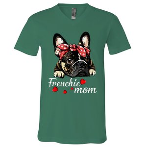 Women Frenchie Dog Mom French Bulldog Mom Love Mothers Day V-Neck T-Shirt