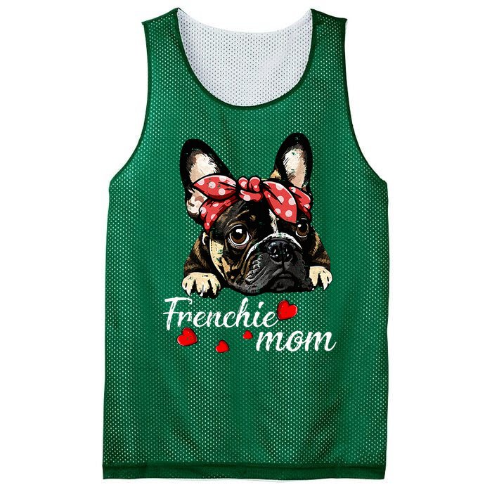 Women Frenchie Dog Mom French Bulldog Mom Love Mothers Day Mesh Reversible Basketball Jersey Tank