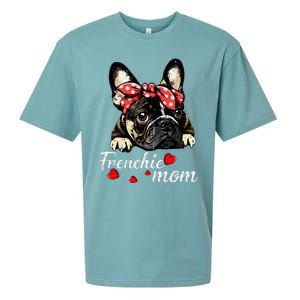 Women Frenchie Dog Mom French Bulldog Mom Love Mothers Day Sueded Cloud Jersey T-Shirt