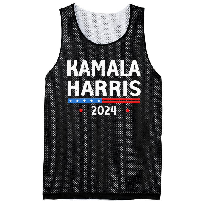 Wo Funny Design Kamala Harris 2024 For President America Flag Vneck Mesh Reversible Basketball Jersey Tank