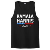 Wo Funny Design Kamala Harris 2024 For President America Flag Vneck PosiCharge Competitor Tank