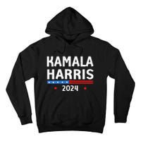 Wo Funny Design Kamala Harris 2024 For President America Flag Vneck Tall Hoodie