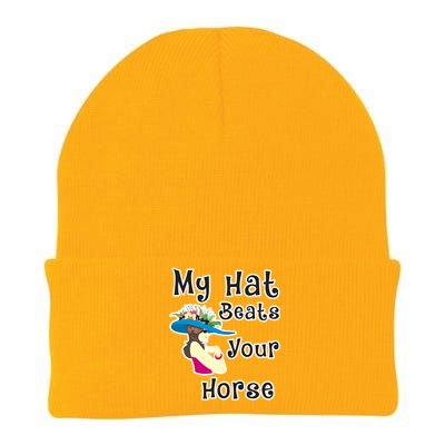 Wo Funny Derby Hat Horse Betting Derby Raceday Party Gift Knit Cap Winter Beanie