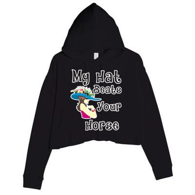 Wo Funny Derby Hat Horse Betting Derby Raceday Party Gift Crop Fleece Hoodie