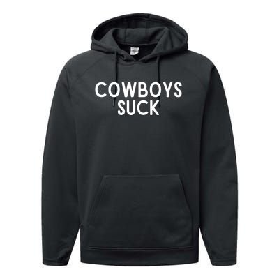 Washington Football DC Sports Team Cowboys Suck TShirt Performance Fleece Hoodie