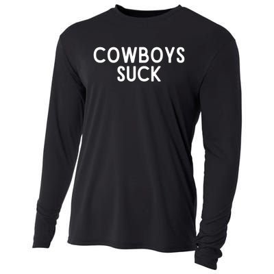 Washington Football DC Sports Team Cowboys Suck TShirt Cooling Performance Long Sleeve Crew