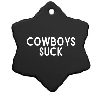 Washington Football DC Sports Team Cowboys Suck TShirt Ceramic Star Ornament