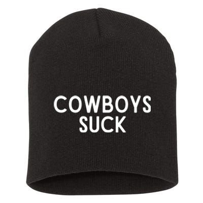 Washington Football DC Sports Team Cowboys Suck TShirt Short Acrylic Beanie