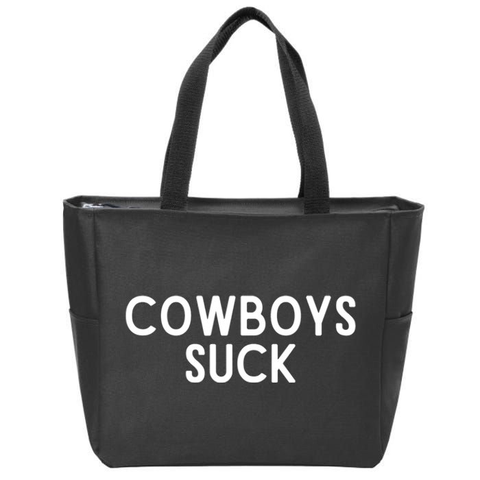 Washington Football DC Sports Team Cowboys Suck TShirt Zip Tote Bag