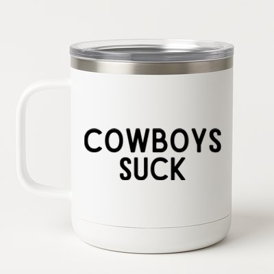 Washington Football DC Sports Team Cowboys Suck TShirt 12 oz Stainless Steel Tumbler Cup