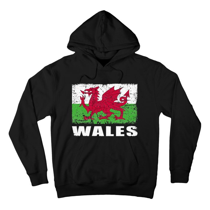 Wales Flag Design Grunge Country Flag Wales Hoodie