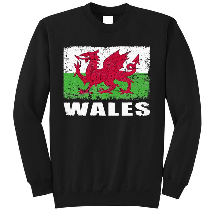 Wales Flag Design Grunge Country Flag Wales Sweatshirt