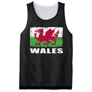 Wales Flag Design Grunge Country Flag Wales Mesh Reversible Basketball Jersey Tank