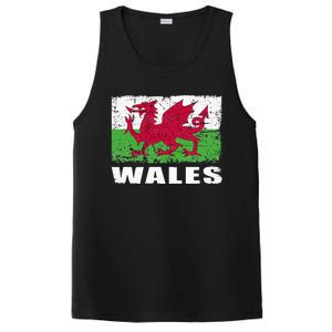 Wales Flag Design Grunge Country Flag Wales PosiCharge Competitor Tank