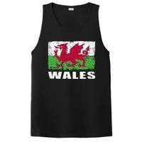 Wales Flag Design Grunge Country Flag Wales PosiCharge Competitor Tank