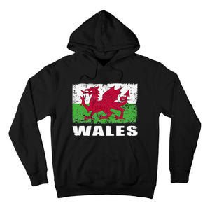 Wales Flag Design Grunge Country Flag Wales Tall Hoodie