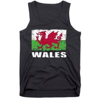 Wales Flag Design Grunge Country Flag Wales Tank Top