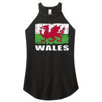 Wales Flag Design Grunge Country Flag Wales Women’s Perfect Tri Rocker Tank