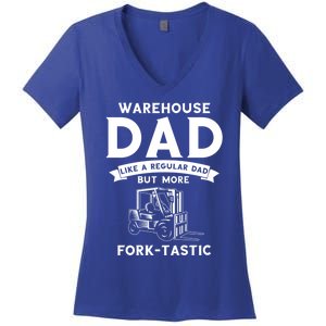 Warehouse Forklifter Design For Warehouse Driver Funny Gift Women's V-Neck T-Shirt