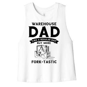 Warehouse Forklifter Design For Warehouse Driver Funny Gift Women's Racerback Cropped Tank