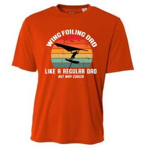 Wing Foiling Dad Like A Regular Dad But Cooler Cooling Performance Crew T-Shirt