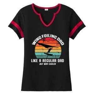 Wing Foiling Dad Like A Regular Dad But Cooler Ladies Halftime Notch Neck Tee