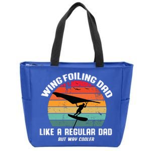 Wing Foiling Dad Like A Regular Dad But Cooler Zip Tote Bag