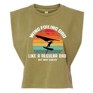 Wing Foiling Dad Like A Regular Dad But Cooler Garment-Dyed Women's Muscle Tee