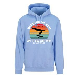 Wing Foiling Dad Like A Regular Dad But Cooler Unisex Surf Hoodie