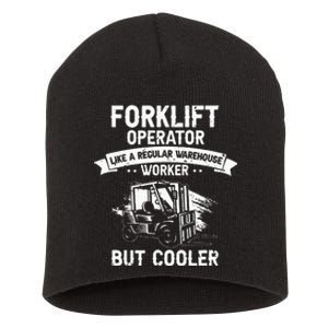 Warehouse Forklift Driver and Forklift Driver Designs Short Acrylic Beanie