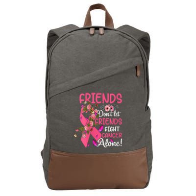 Womens Friends Don't Let Friends Fight Breast Cancer Alone Gifts Cotton Canvas Backpack