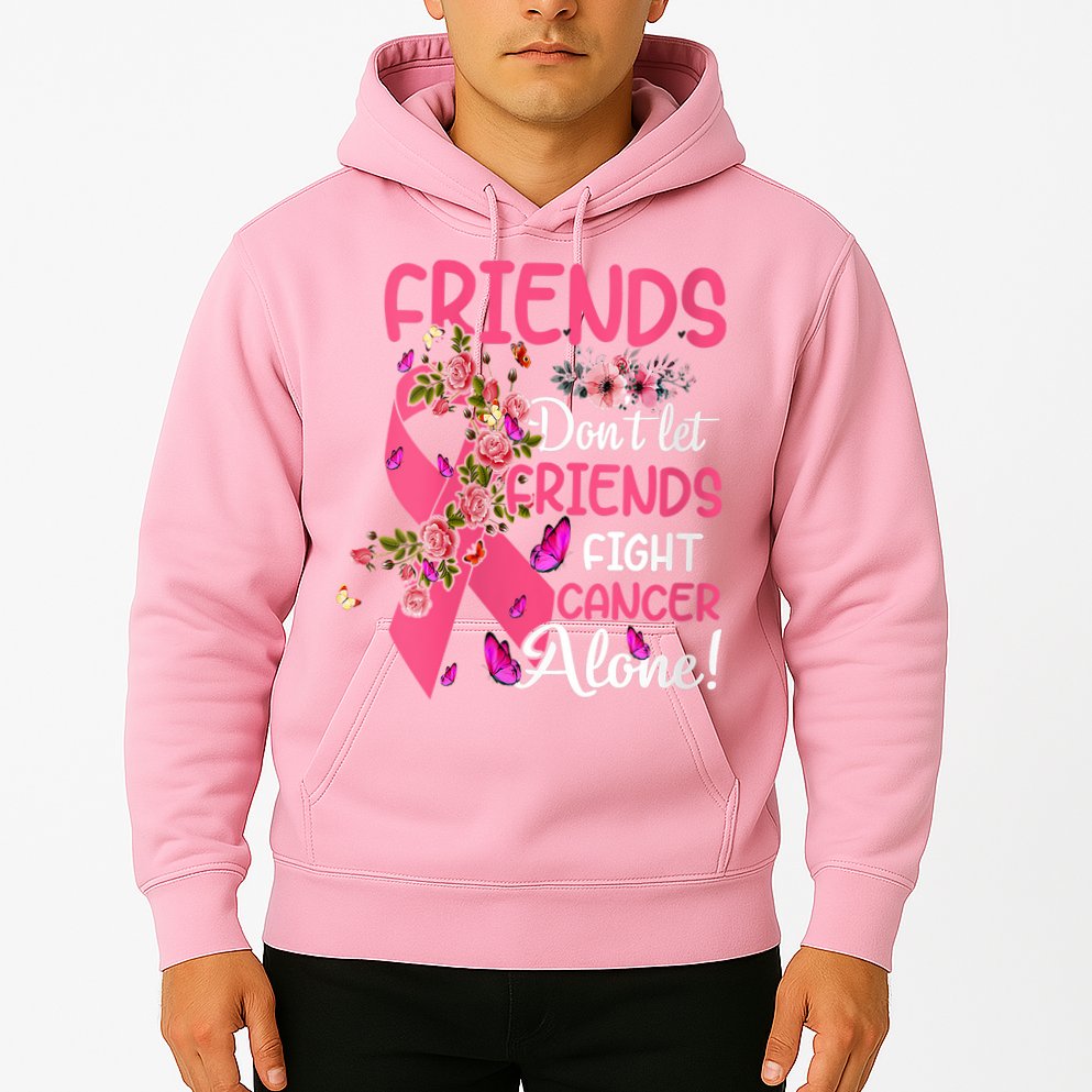 Womens Friends Don't Let Friends Fight Breast Cancer Alone Gifts Hoodie