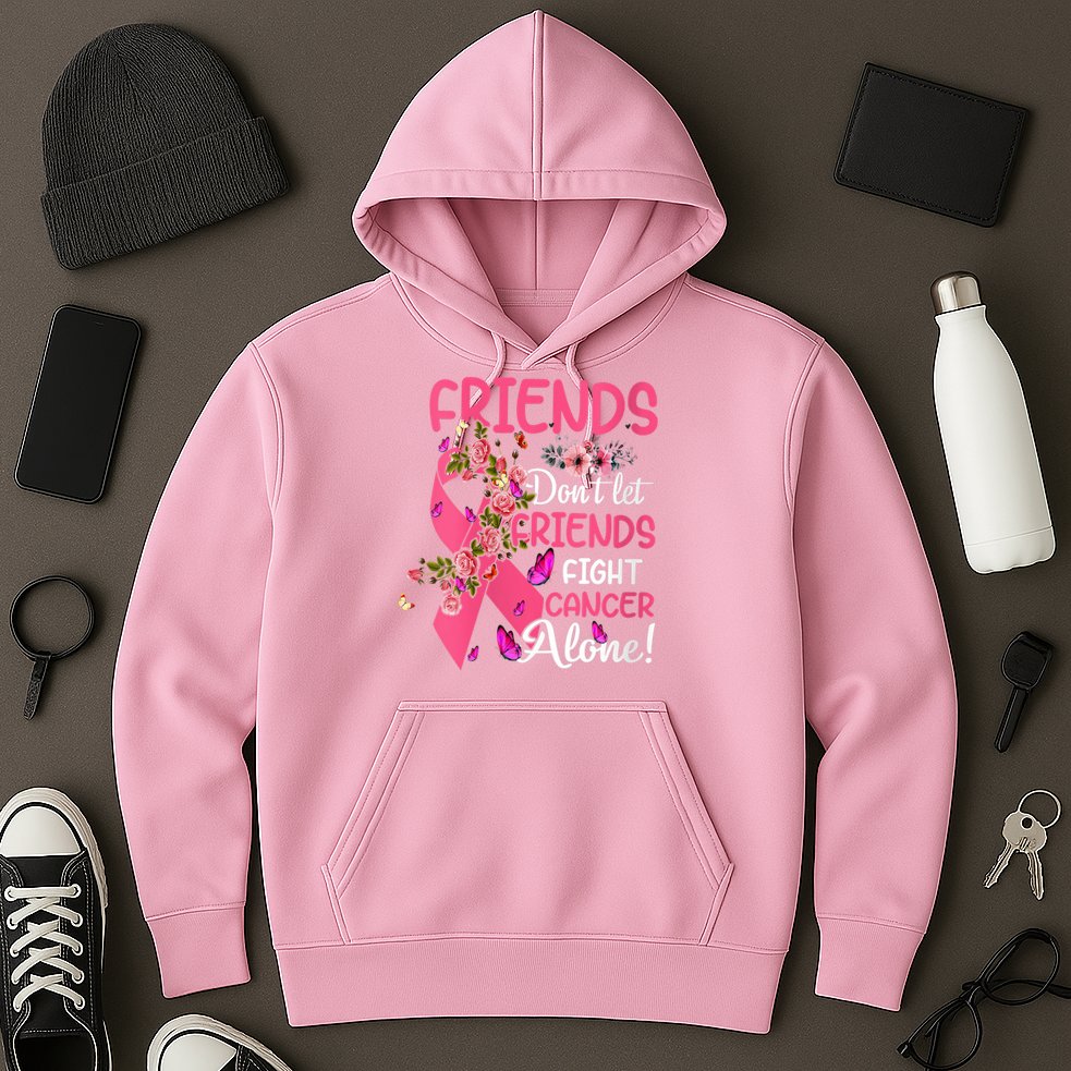 Womens Friends Don't Let Friends Fight Breast Cancer Alone Gifts Hoodie