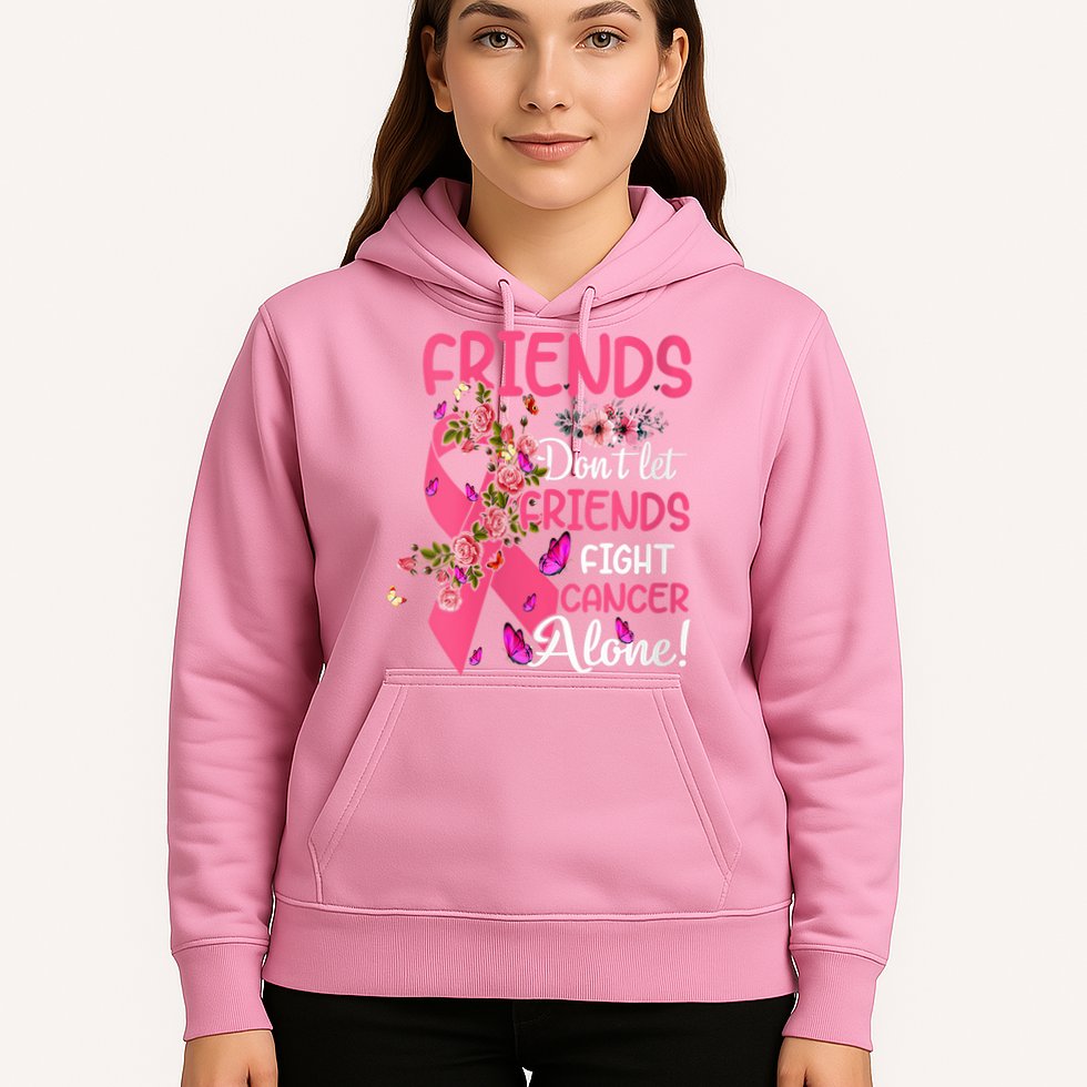 Womens Friends Don't Let Friends Fight Breast Cancer Alone Gifts Hoodie
