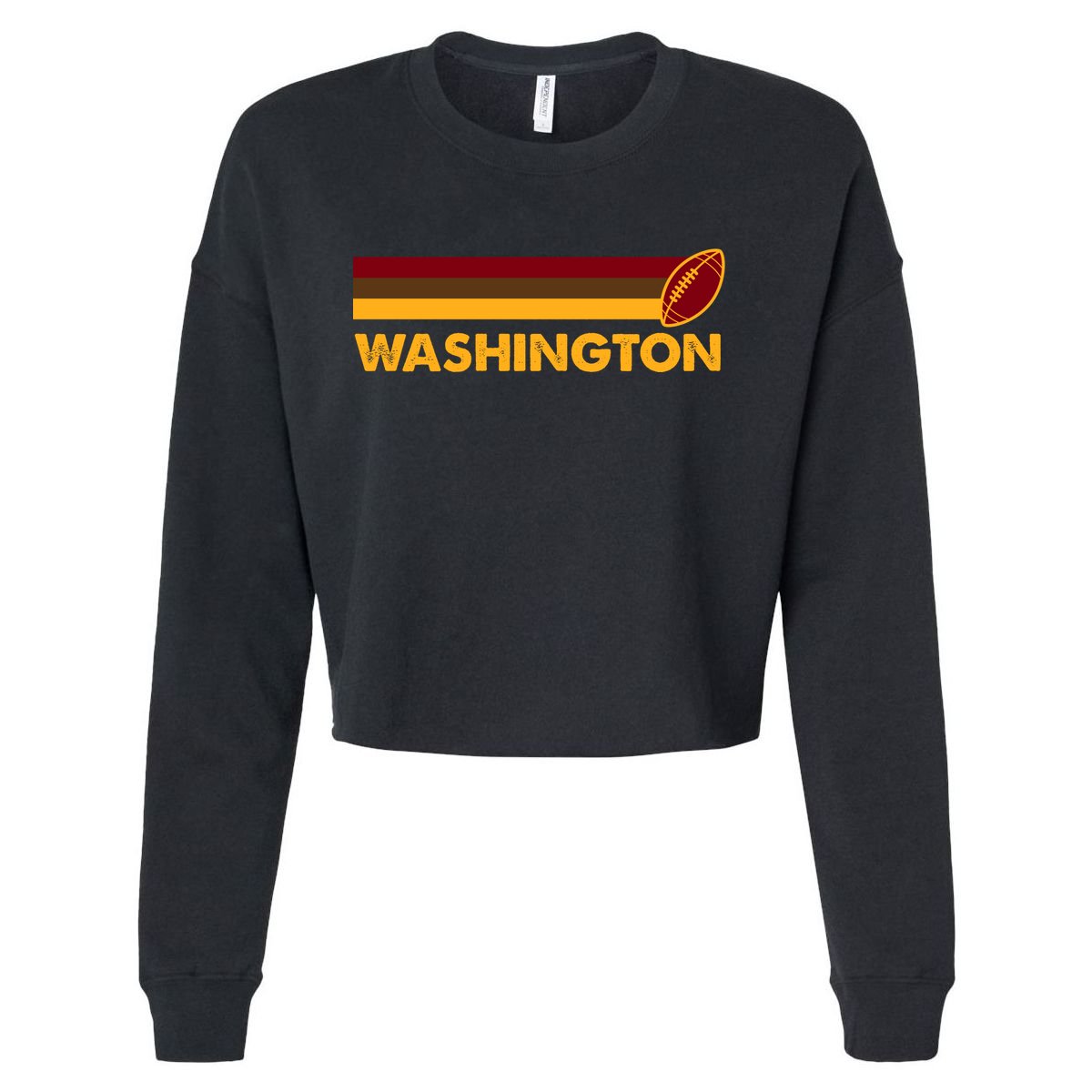 Washington Football DC Team Retro Cropped Pullover Crew