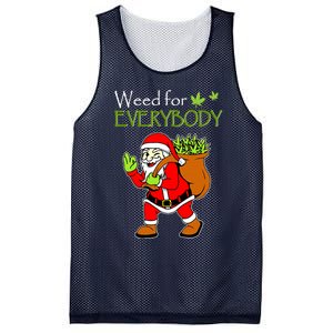 Weeds For Everybody Funny Cannabis Marijuana Christmas Xmas Santa Claus Mesh Reversible Basketball Jersey Tank