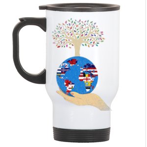 World Flags Environmental Awareness Earth Day Stainless Steel Travel Mug