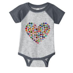 World Flags Earth Day Infant Baby Jersey Bodysuit