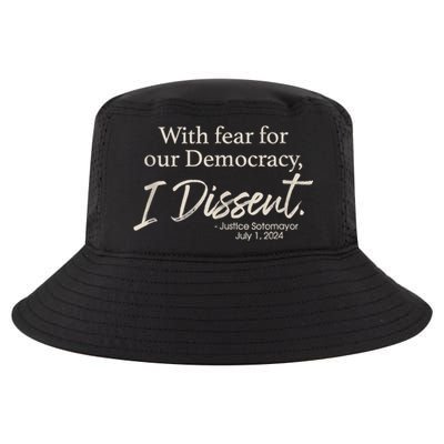 With Fear For Our Democracy I Dissent Justice Sotomayor Cool Comfort Performance Bucket Hat