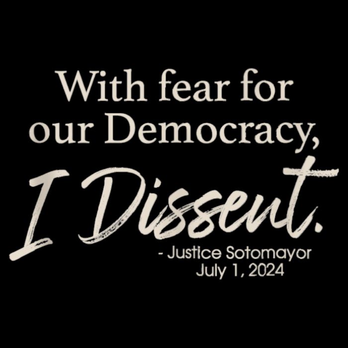 With Fear For Our Democracy I Dissent Justice Sotomayor Sustainable Bucket Hat