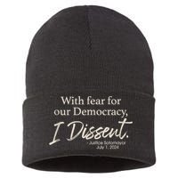 With Fear For Our Democracy I Dissent Justice Sotomayor Sustainable Knit Beanie